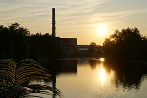 Sonnenuntergang in Berlin auf dem Partyboot